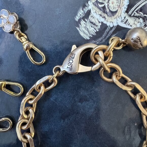 Lulu Frost Plaza Tuff Link Bracelet with Charms NEW W Pouch - Picture 5 of 9